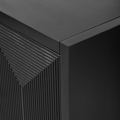 Sleek Storage Cabinet Sideboard Buffet with Vertical Line Design,Suitable for Study,Entrance and Living Room