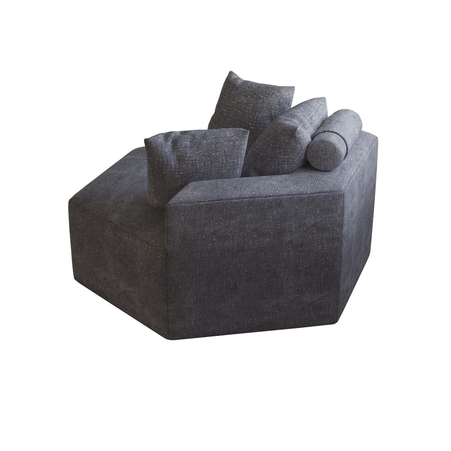 54''L Chenille Sponge single sofa,No Assembly Required,Fluffy Modern Sleeper Chair for Living room, Bedroom, Lounge and Projection Room