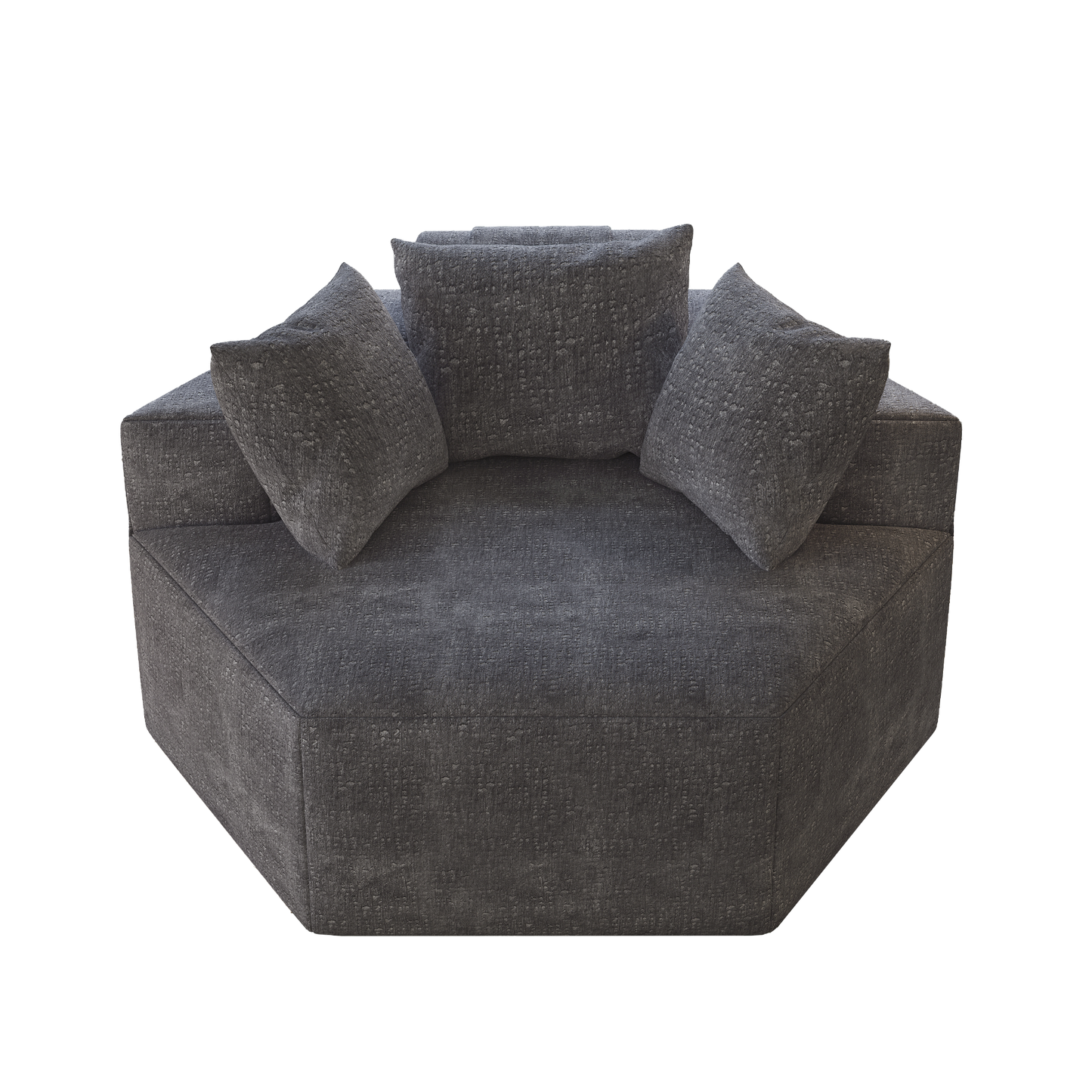 54''L Chenille Sponge single sofa,No Assembly Required,Fluffy Modern Sleeper Chair for Living room, Bedroom, Lounge and Projection Room