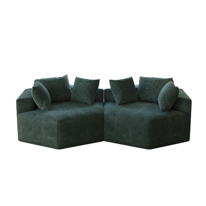 54''L Chenille Sponge single sofa,No Assembly Required,Fluffy Modern Sleeper Chair for Living room, Bedroom, Lounge and Projection Room