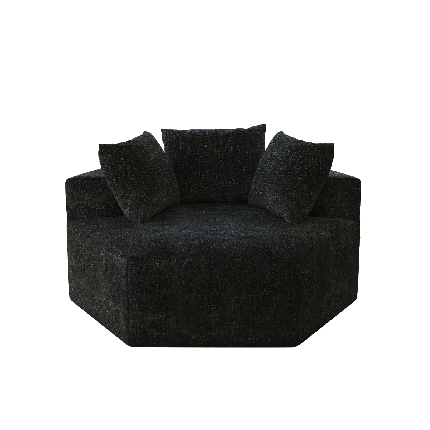 54''L Chenille Sponge single sofa,No Assembly Required,Fluffy Modern Sleeper Chair for Living room, Bedroom, Lounge and Projection Room