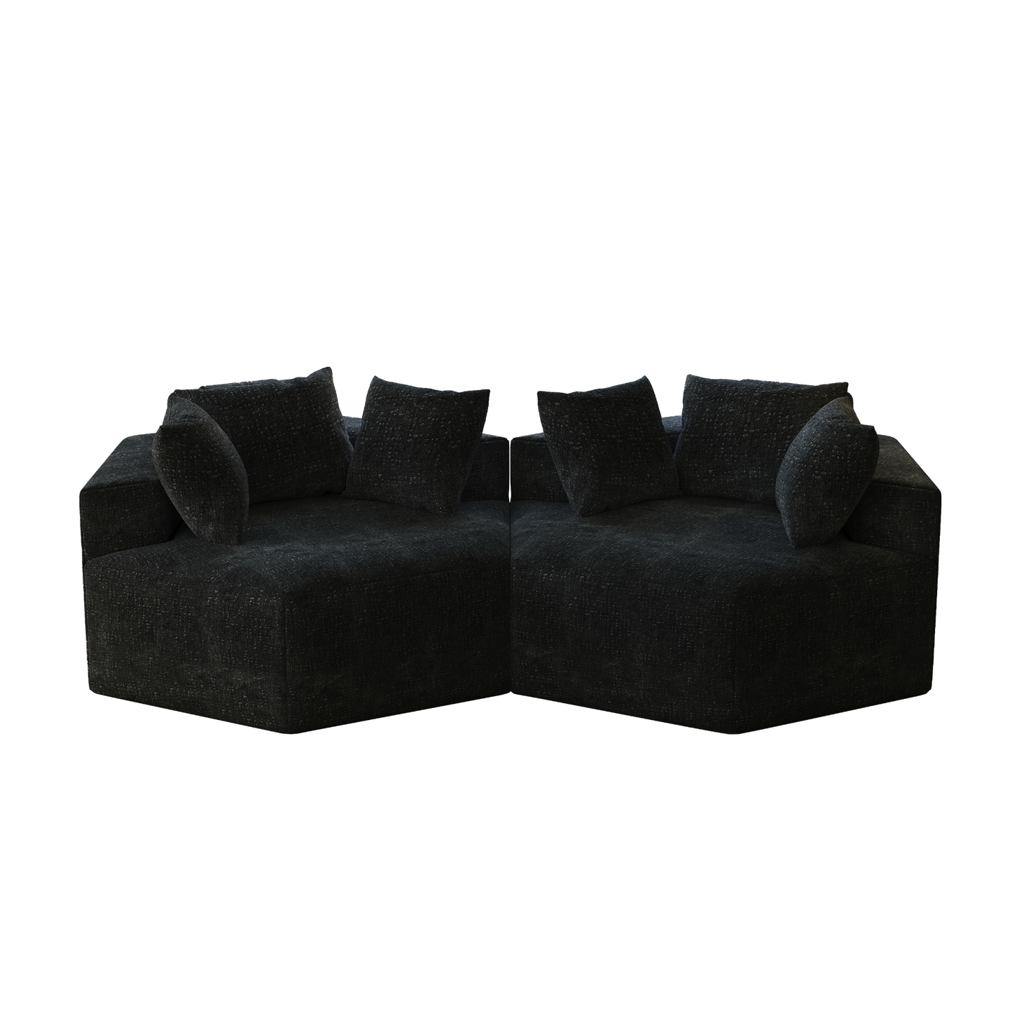 54''L Chenille Sponge single sofa,No Assembly Required,Fluffy Modern Sleeper Chair for Living room, Bedroom, Lounge and Projection Room