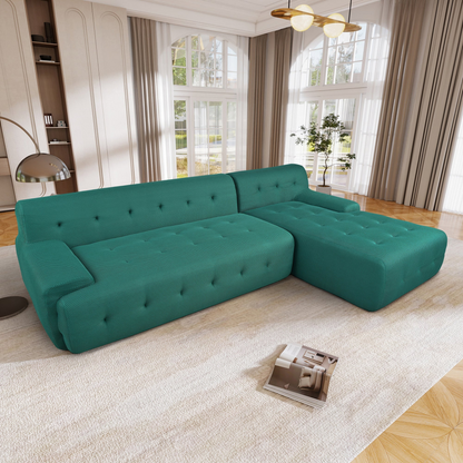 Modern Large L-Shaped Modular Sofa, Minimalist Style, 2-Piece Set with Free Combinations, Suitable for Living Rooms, Apartments, and Lounges