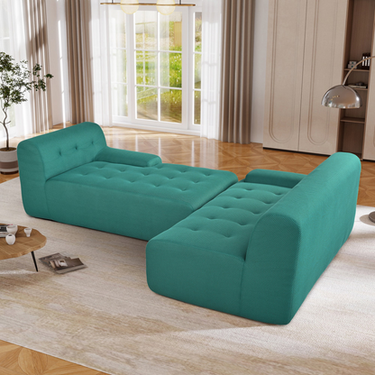 Modern Large L-Shaped Modular Sofa, Minimalist Style, 2-Piece Set with Free Combinations, Suitable for Living Rooms, Apartments, and Lounges