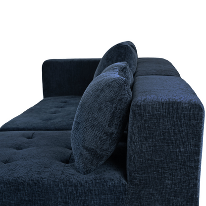 Modern Large Removable Modular Sofa, 3-Piece Set with Free Combination, Includes 4 Cushions, Ideal for Living Room, Bedroom, Apartment