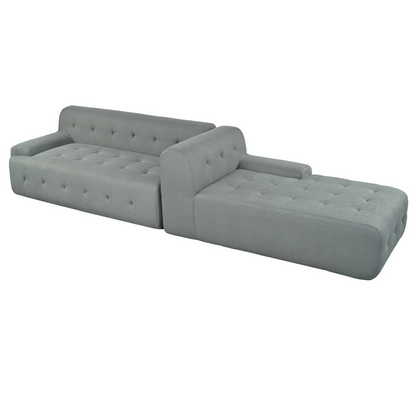 Modern Large L-Shaped Modular Sofa, Minimalist Style, 2-Piece Set with Free Combinations, Suitable for Living Rooms, Apartments, and Lounges