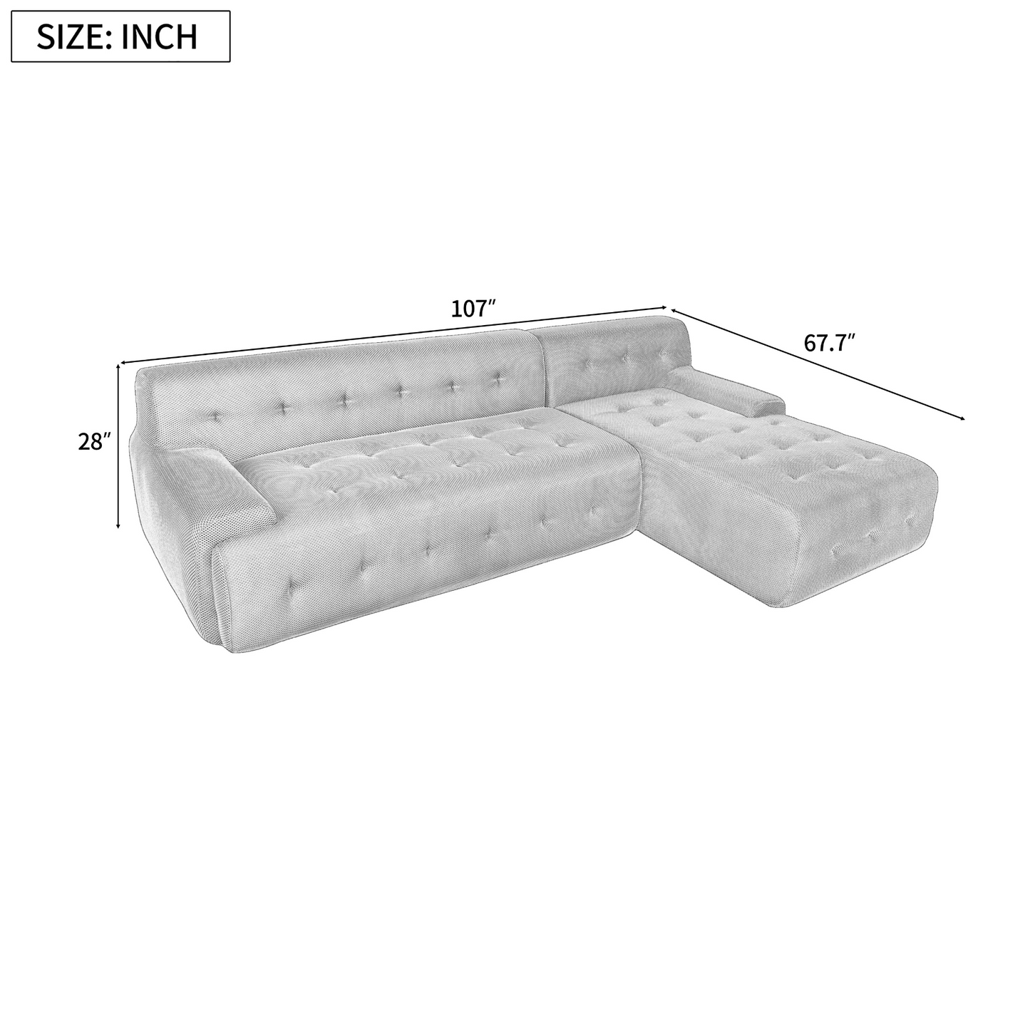 Modern Large L-Shaped Modular Sofa, Minimalist Style, 2-Piece Set with Free Combinations, Suitable for Living Rooms, Apartments, and Lounges