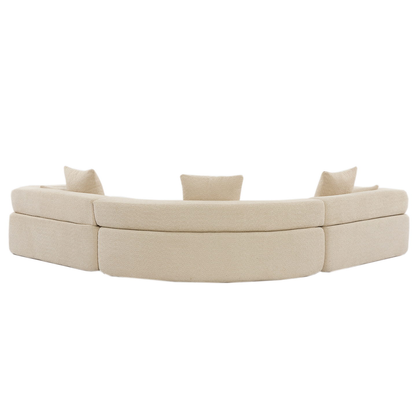 Oversized Combination Sofa,Curved Sofa,Upholstered 4 Seater Couch for Living Room,  Modern Modular 3 Piece Free Combination, Semicircular Modular  Sofa ,  Boucle, Khaki