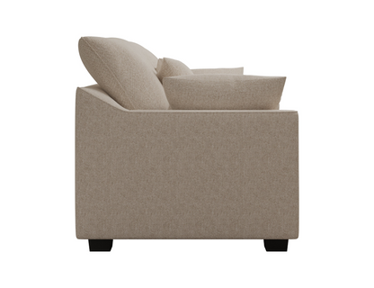 78.7"  Sofa Couch 3-Seater Sofa with Pillows Polyester Upholstery Duck Down Filled Cushion Sofa for Living Room Apartment,Beige