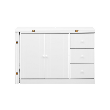 Innovative Sideboard that effortlessly converts into a dining table and Adjustable Pull-Out Top for Flexible Use,Suitable for Study,Entrance and Living Room