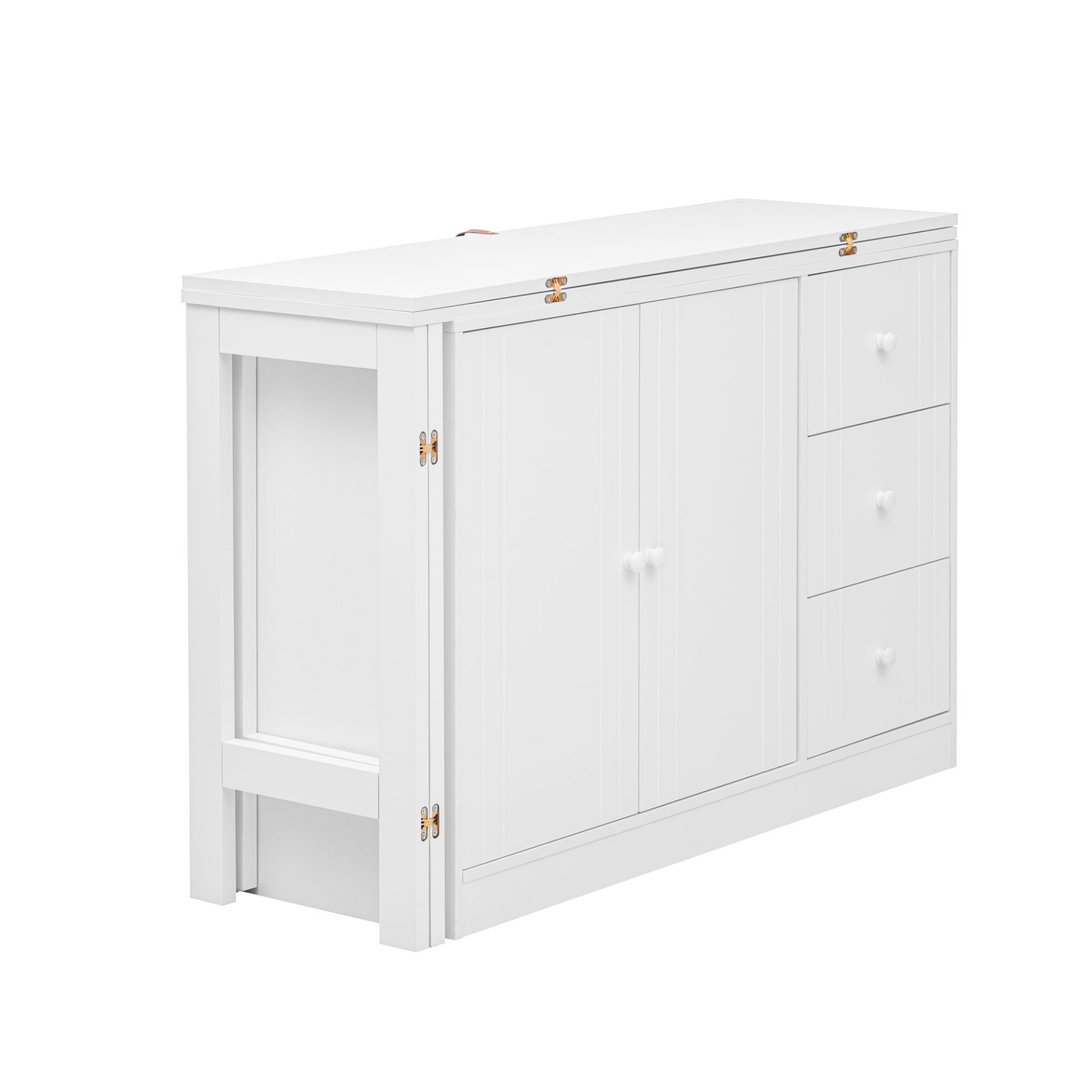 Innovative Sideboard that effortlessly converts into a dining table and Adjustable Pull-Out Top for Flexible Use,Suitable for Study,Entrance and Living Room