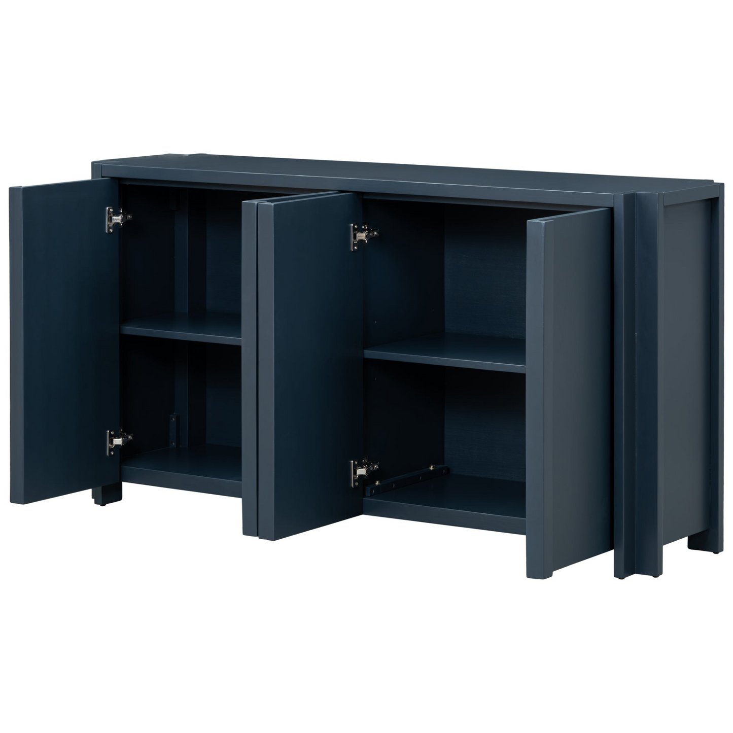 Designed Storage Cabinet Sideboard with 4 Doors , Adjustable Shelves, Suitable for Living Rooms, Entrance and Study Rooms.