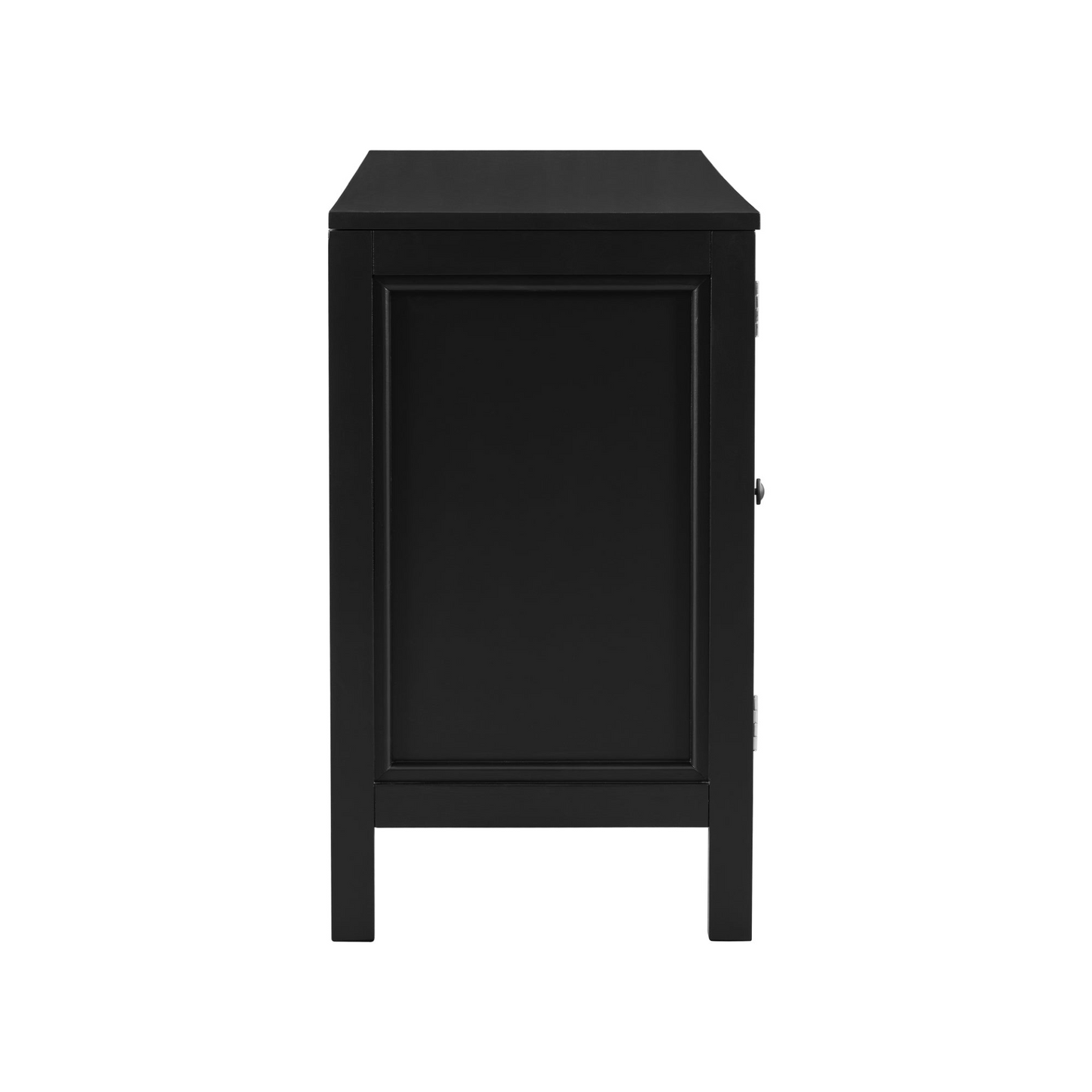 Sideboard with Curved Swirl Patterned Doors and Artistic Three-Door Design,Suitable for Living Rooms,Entrance and Study