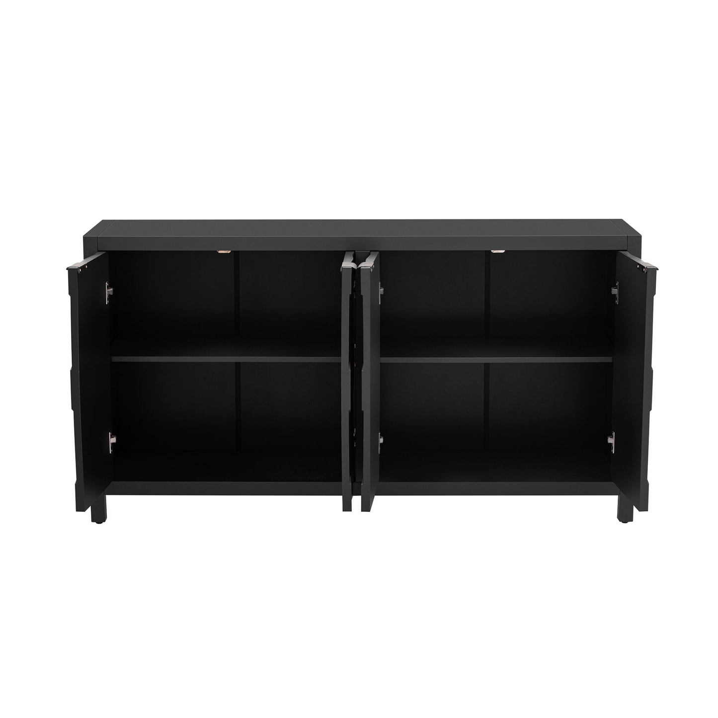 Luxurious Four-Door Sideboard with Honeycomb Patterned Doors, Offering Ample Storage for Study,Entrance and Living Room