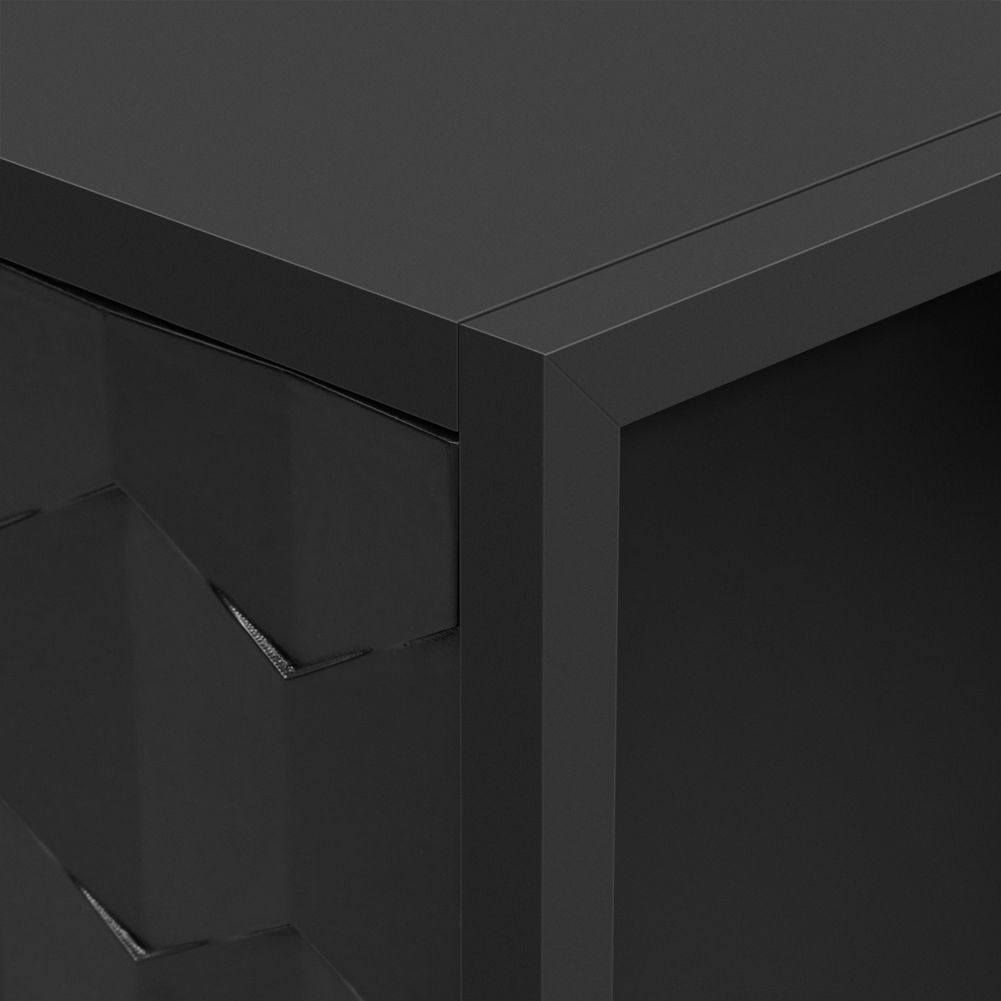 Luxurious Four-Door Sideboard with Honeycomb Patterned Doors, Offering Ample Storage for Study,Entrance and Living Room