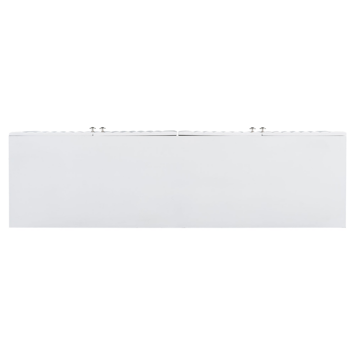 Elegant Four-Door Sideboard with Wavy Pattern Doors, Cylindrical Legs, and Sleek Metal Handles, Adjustable, Suitable for Study, Entryway and Living Room