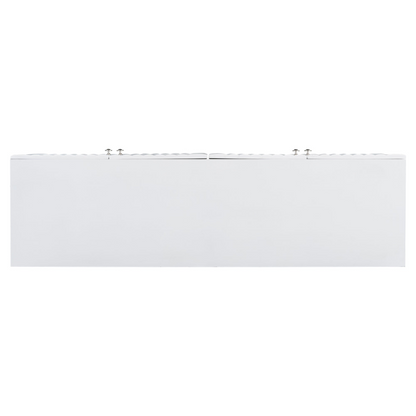 Elegant Four-Door Sideboard with Wavy Pattern Doors, Cylindrical Legs, and Sleek Metal Handles, Adjustable, Suitable for Study, Entryway and Living Room