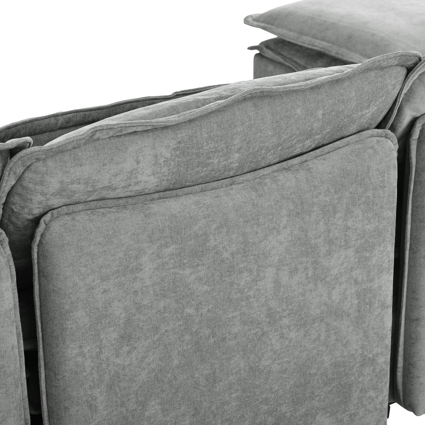 Double-Layer Cushion Modern Large U-Shaped Modular Sofa, Freely Combinable 6-Seater with Storage Function, Convertible to Sofa Bed, Perfect for Living Rooms, Offices, and Apartments