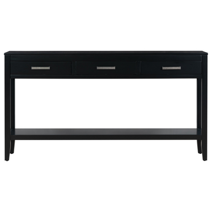 Contemporary 3-Drawer Console Table with 1 Shelf, Entrance Table for Entryway, Hallway, Living Room, Foyer, Corridor