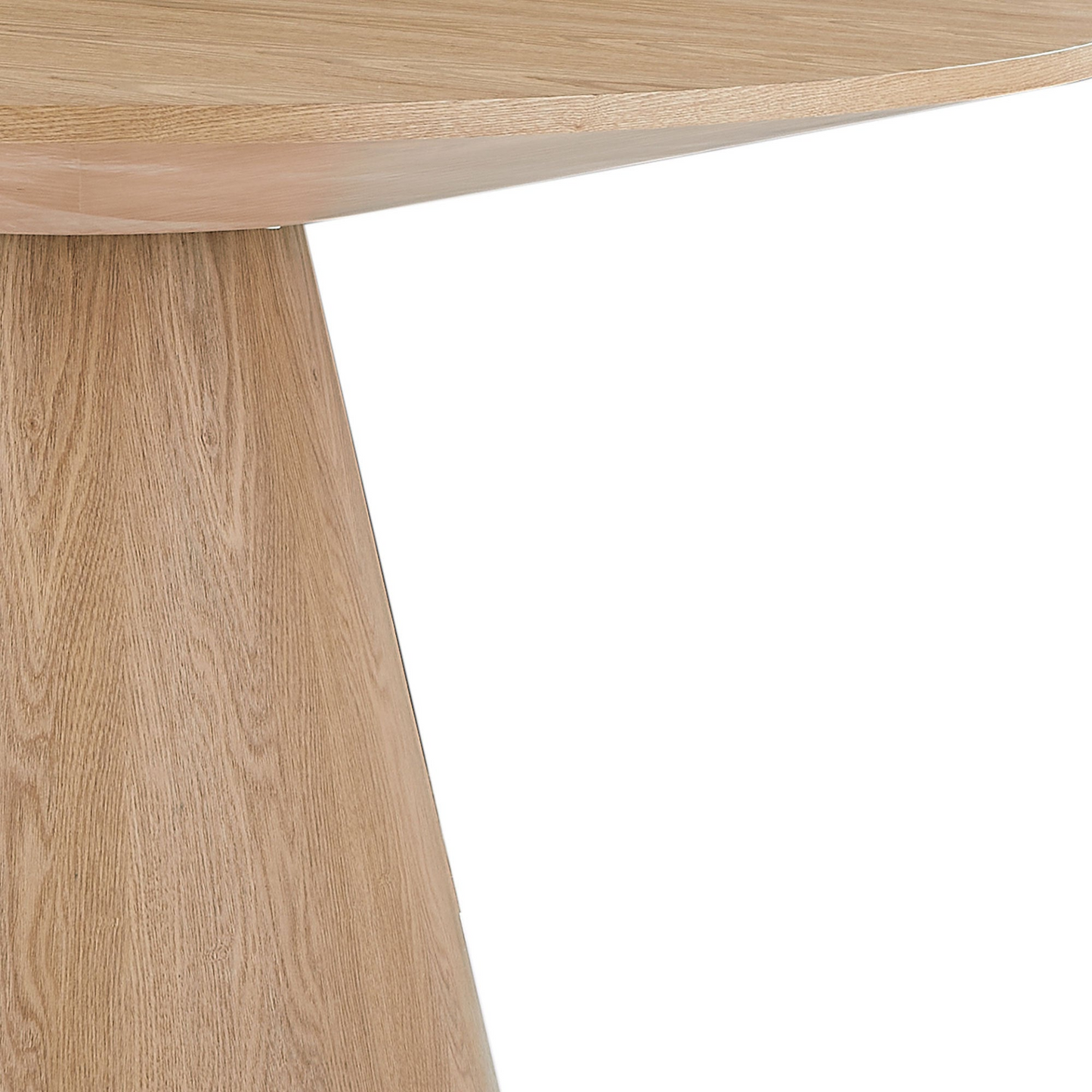 45.27'' Wooden Dining Table Round Dining Table, Hardwood Solids Construction, a Oak Top  Suitable for Kitchen, Living Room, Cafe ASH