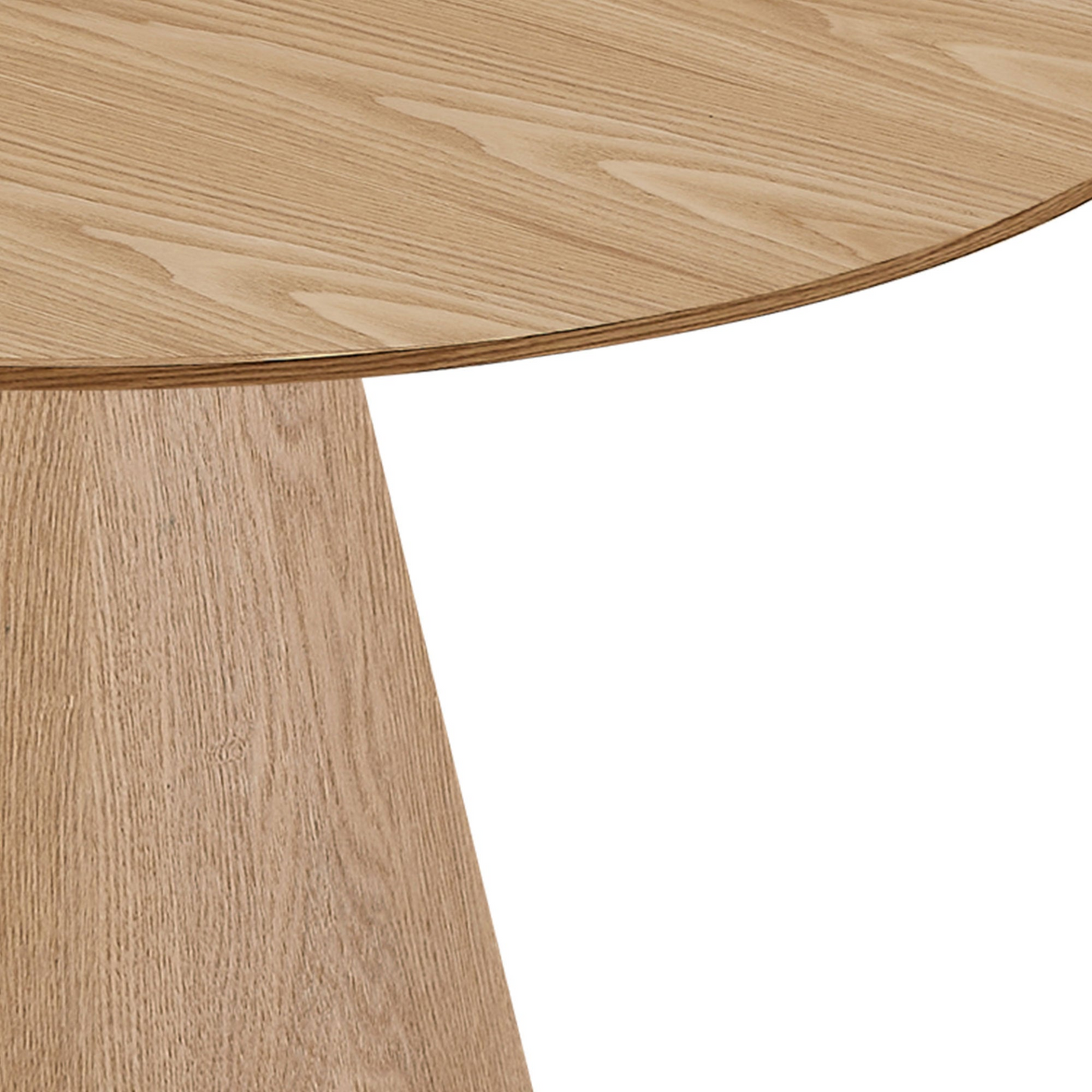 45.27'' Wooden Dining Table Round Dining Table, Hardwood Solids Construction, a Oak Top  Suitable for Kitchen, Living Room, Cafe ASH