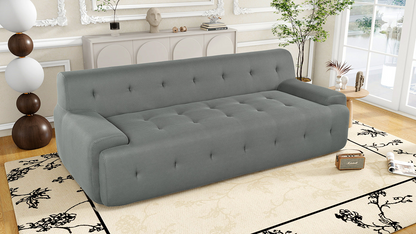 86.2'' Modern Minimalist Style Tufted Design Upholstered Sofa, 3-Seat Modular Lounge Sofa for Living Room, Bedroom, and Apartment