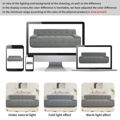 86.2'' Modern Minimalist Style Tufted Design Upholstered Sofa, 3-Seat Modular Lounge Sofa for Living Room, Bedroom, and Apartment