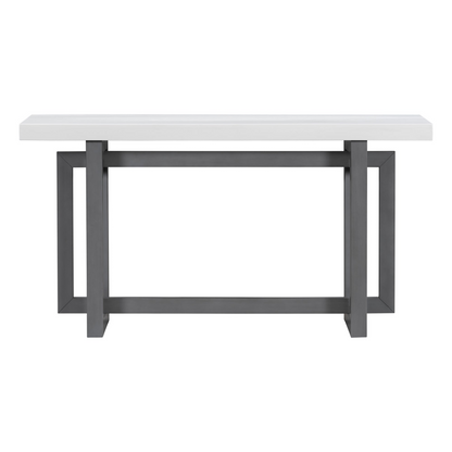 Contemporary Console Table with Wood Top, Extra Long Entryway Table for Entryway, Hallway, Living Room, Foyer, Corridor