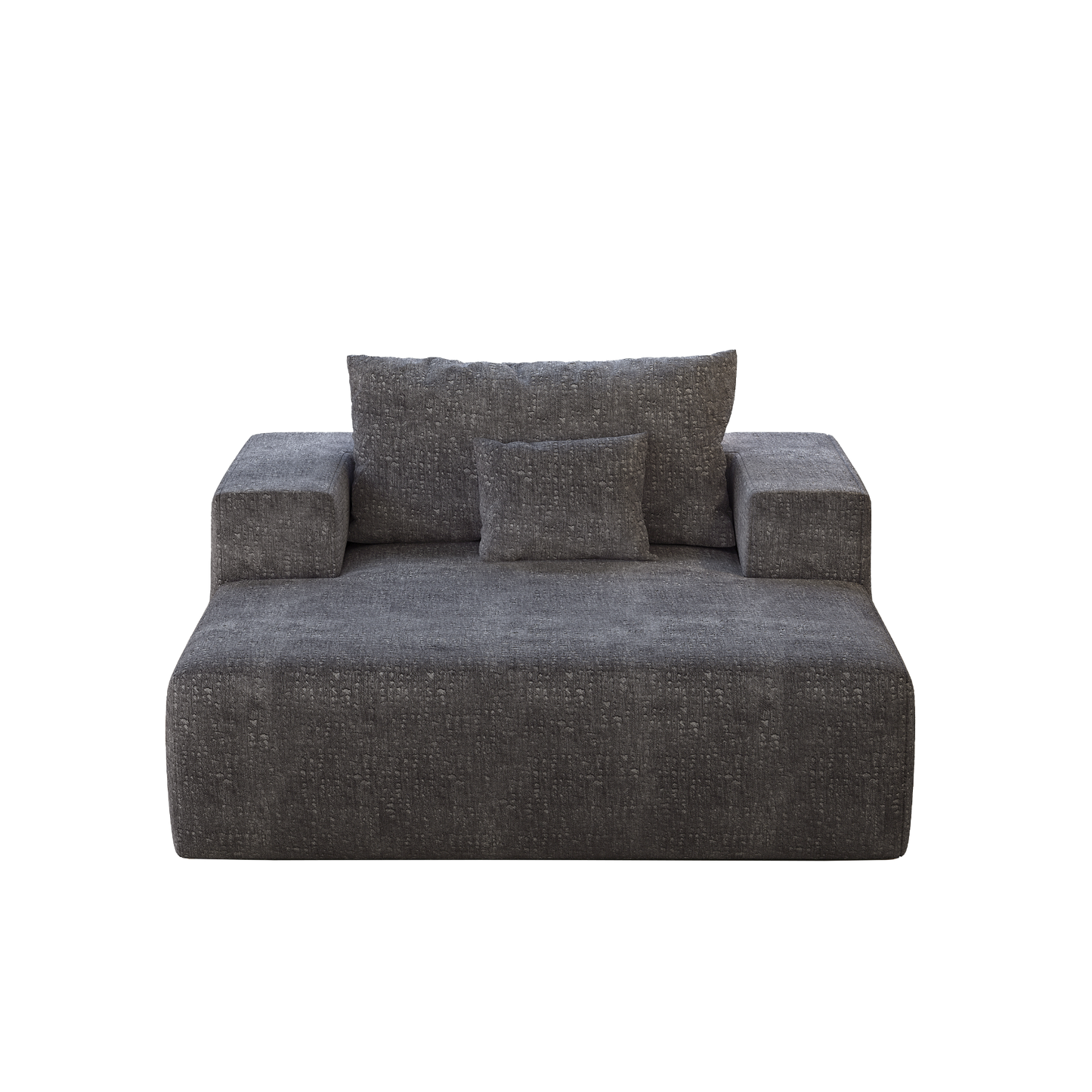 55-inch Chenille Sponge Sofa Lounge Chair,No Assembly Required,Fluffy Modern Sleeper Chair for Indoor Living Room Bedroom