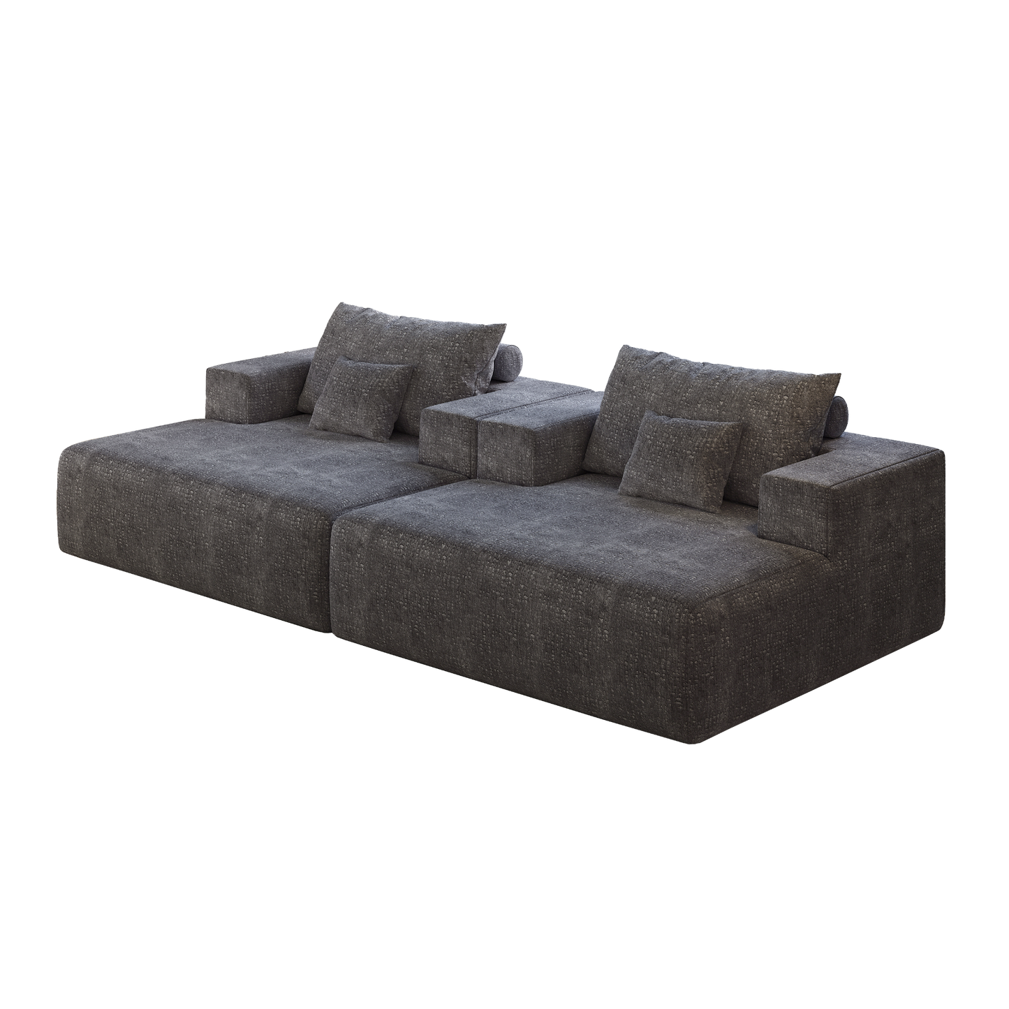 55-inch Chenille Sponge Sofa Lounge Chair,No Assembly Required,Fluffy Modern Sleeper Chair for Indoor Living Room Bedroom