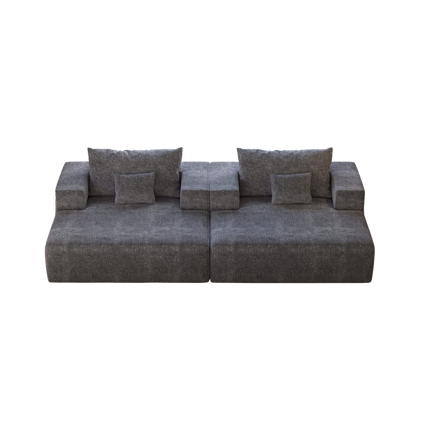 55-inch Chenille Sponge Sofa Lounge Chair,No Assembly Required,Fluffy Modern Sleeper Chair for Indoor Living Room Bedroom