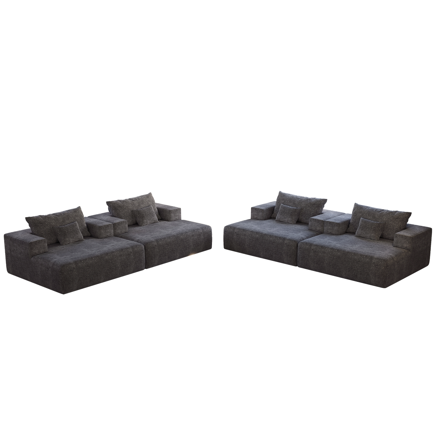 55-inch Chenille Sponge Sofa Lounge Chair,No Assembly Required,Fluffy Modern Sleeper Chair for Indoor Living Room Bedroom