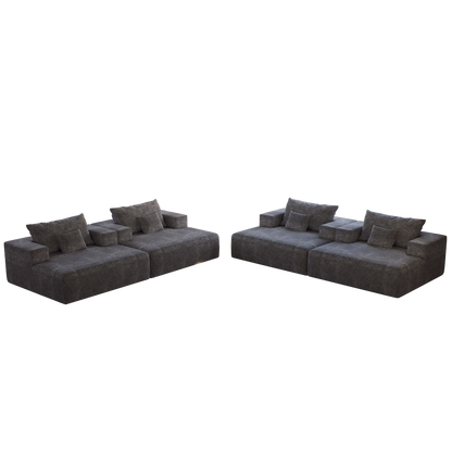 55-inch Chenille Sponge Sofa Lounge Chair,No Assembly Required,Fluffy Modern Sleeper Chair for Indoor Living Room Bedroom