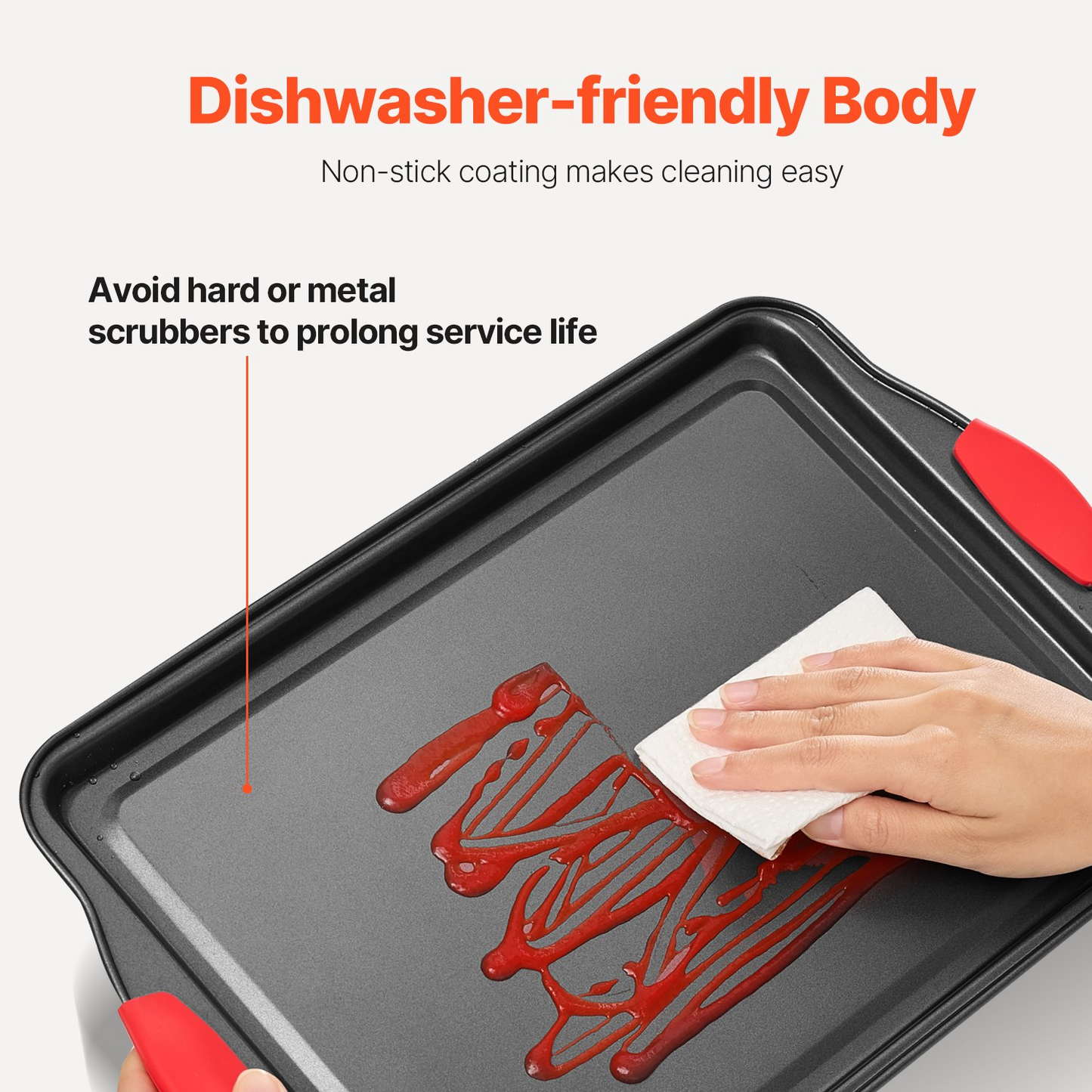 Baking Pan Set 10-Piece Nonstick Carbon Steel Bakeware Set with Silicone Handle
