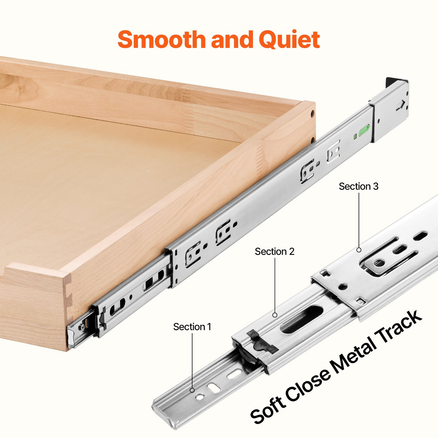 Pull Out Cabinet Organizer Soft Close Slide Out Shelf Wood Drawer 20"W x 21"D