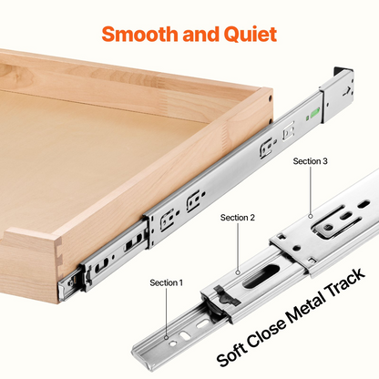 Pull Out Cabinet Organizer Soft Close Slide Out Shelf Wood Drawer 20"W x 21"D