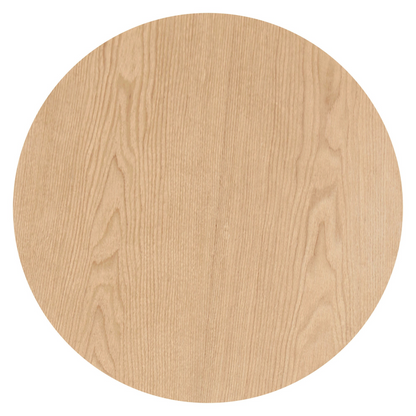 Set of 2 Round Side Table and Coffee table Circle Small Accent Table for Living Room Mid Century Circle Table Oak