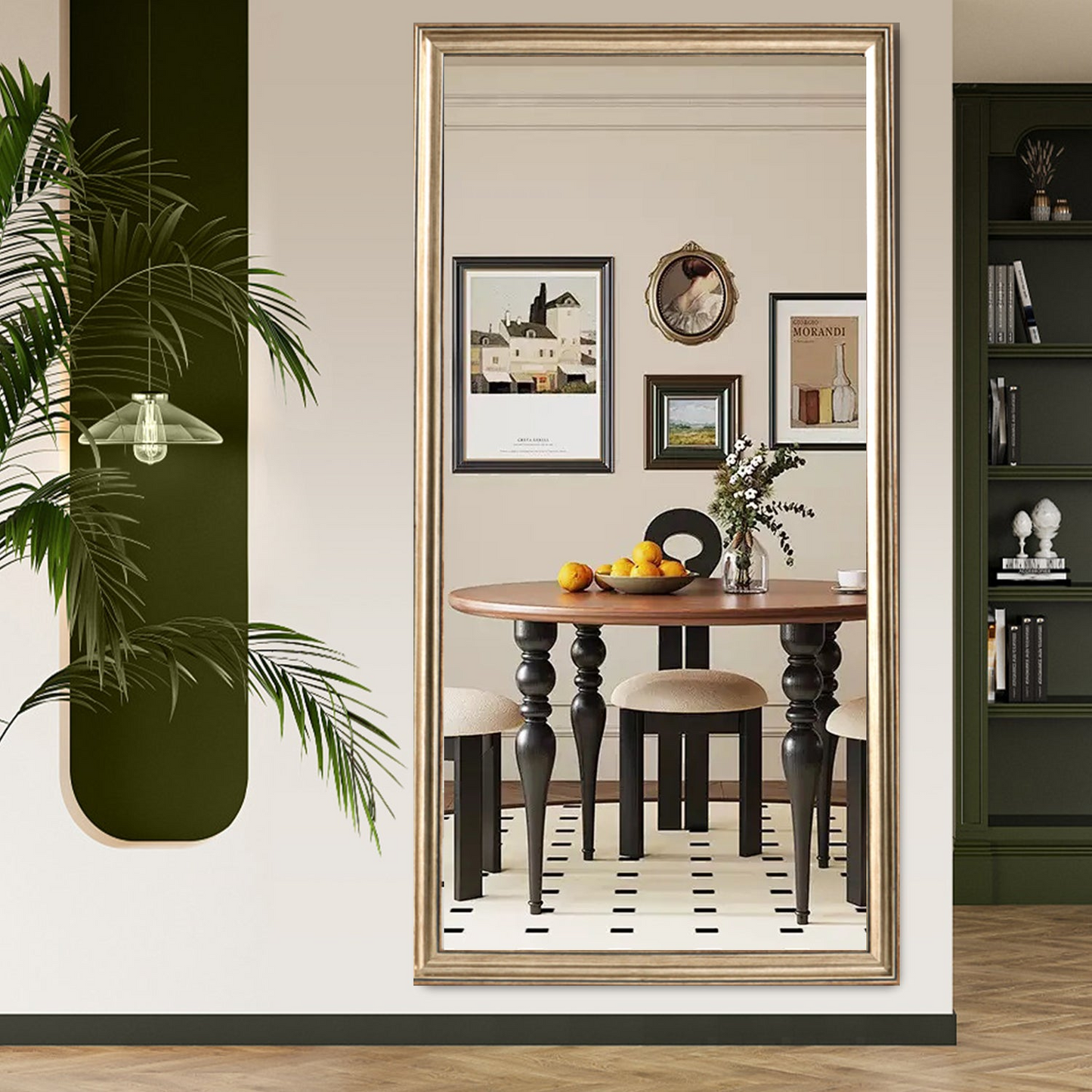 32"*70"Full body floor mirror - elegant frame design, durable structure - essential for bedrooms, clothing stores, salons