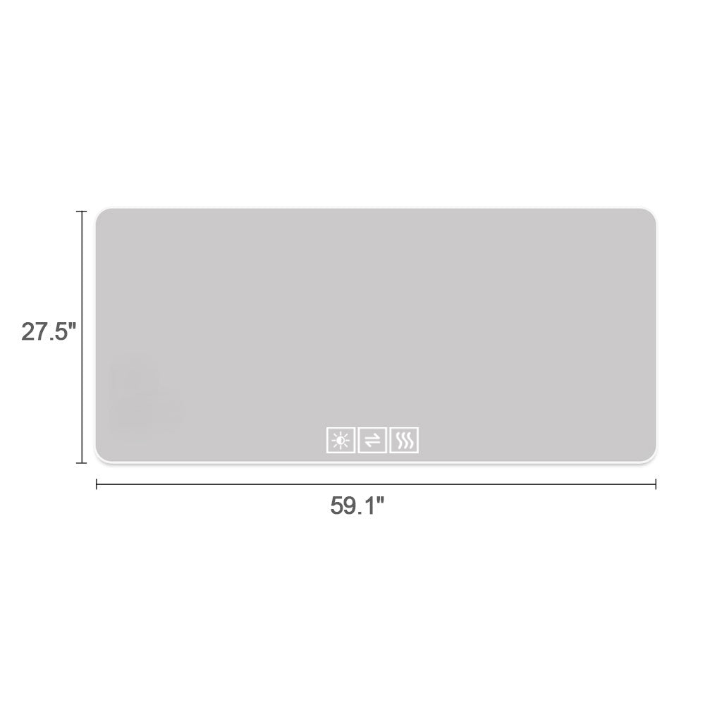 28*60in  LED bathroom mirror, corrosion-resistant, three-color dimmable, backlit mirror with one-touch demist function