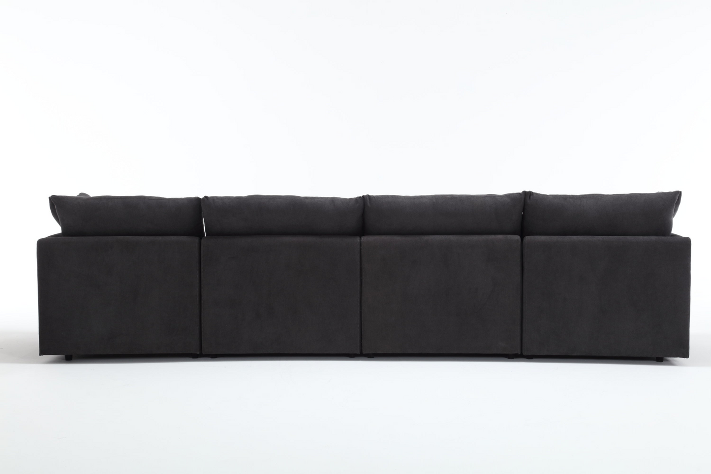 Modern U-shaped Sectional Sofa ,5-seat Upholstered  Sofa Furniture,Sleeper Sofa Couch with Chaise Lounge for Living Room,Apartment,Dark Gray,Polyester