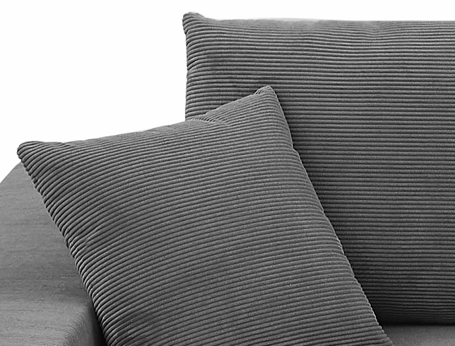 Sectional Couch  corduroy Covers 2 pcs L Shape Sectional Sofa Couches for Living Room, Bedroom, Salon, 2 PC Free Combination,
Grey.